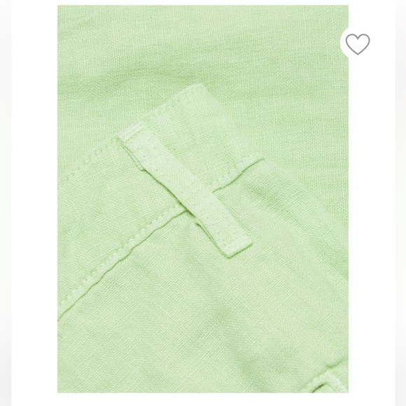 NWT L’AGENCE 100% linen Green Pleaded Shorts. Size 24 - Picture 4 of 8